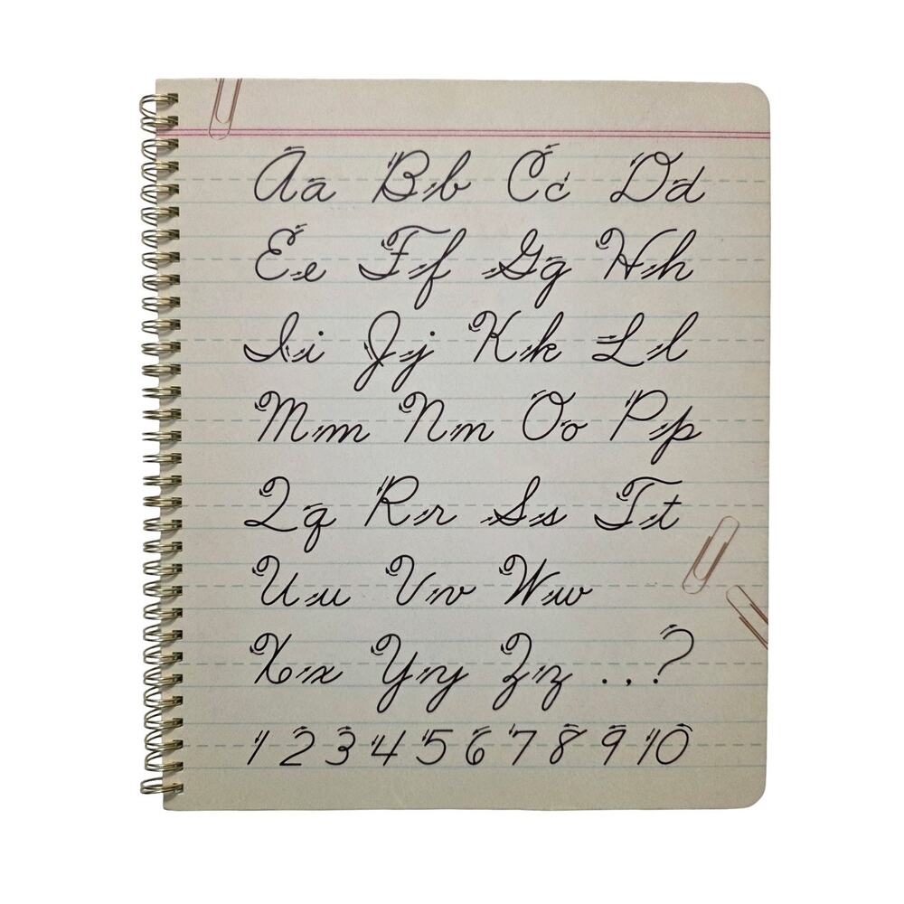 NEW Kate Spade New York Cursive Alphabet & Number Spiral Folder Lined Notebook
